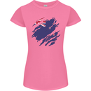 Torn New Zealand Flag Zealander Kiwi Day Womens Petite Cut T-Shirt Azalea