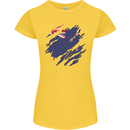 Torn New Zealand Flag Zealander Kiwi Day Womens Petite Cut T-Shirt Yellow