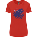 Torn New Zealand Flag Zealander Kiwi Day Womens Wider Cut T-Shirt Red