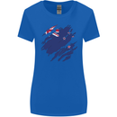 Torn New Zealand Flag Zealander Kiwi Day Womens Wider Cut T-Shirt Royal Blue