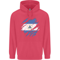Torn Nicaragua Flag Nicaraguan Day Football Childrens Kids Hoodie Heliconia