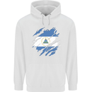 Torn Nicaragua Flag Nicaraguan Day Football Childrens Kids Hoodie White