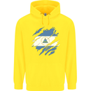 Torn Nicaragua Flag Nicaraguan Day Football Childrens Kids Hoodie Yellow