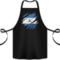 Torn Nicaragua Flag Nicaraguan Day Football Cotton Apron 100% Organic Black