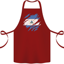Torn Nicaragua Flag Nicaraguan Day Football Cotton Apron 100% Organic Maroon