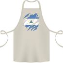 Torn Nicaragua Flag Nicaraguan Day Football Cotton Apron 100% Organic Natural