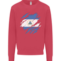 Torn Nicaragua Flag Nicaraguan Day Football Kids Sweatshirt Jumper Heliconia