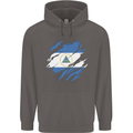 Torn Nicaragua Flag Nicaraguan Day Football Mens 80% Cotton Hoodie Charcoal