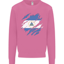 Torn Nicaragua Flag Nicaraguan Day Football Mens Sweatshirt Jumper Azalea