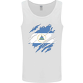 Torn Nicaragua Flag Nicaraguan Day Football Mens Vest Tank Top White