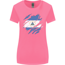 Torn Nicaragua Flag Nicaraguan Day Football Womens Wider Cut T-Shirt Azalea