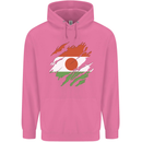 Torn Niger Flag Nigerien Day Football Childrens Kids Hoodie Azalea