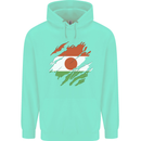 Torn Niger Flag Nigerien Day Football Childrens Kids Hoodie Peppermint