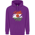 Torn Niger Flag Nigerien Day Football Childrens Kids Hoodie Purple