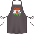 Torn Niger Flag Nigerien Day Football Cotton Apron 100% Organic Dark Grey