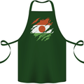 Torn Niger Flag Nigerien Day Football Cotton Apron 100% Organic Forest Green