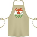 Torn Niger Flag Nigerien Day Football Cotton Apron 100% Organic Khaki