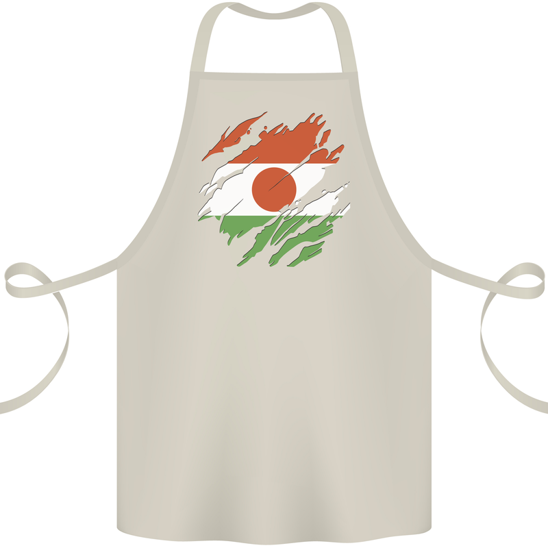 Torn Niger Flag Nigerien Day Football Cotton Apron 100% Organic Natural