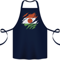 Torn Niger Flag Nigerien Day Football Cotton Apron 100% Organic Navy Blue