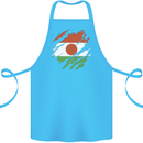 Torn Niger Flag Nigerien Day Football Cotton Apron 100% Organic Turquoise