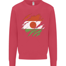 Torn Niger Flag Nigerien Day Football Kids Sweatshirt Jumper Heliconia