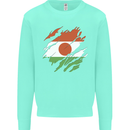 Torn Niger Flag Nigerien Day Football Kids Sweatshirt Jumper Peppermint