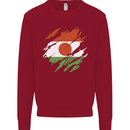 Torn Niger Flag Nigerien Day Football Kids Sweatshirt Jumper Red