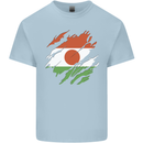 Torn Niger Flag Nigerien Day Football Kids T-Shirt Childrens Light Blue