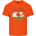 Torn Niger Flag Nigerien Day Football Kids T-Shirt Childrens Orange