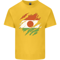 Torn Niger Flag Nigerien Day Football Kids T-Shirt Childrens Yellow