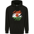 Torn Niger Flag Nigerien Day Football Mens 80% Cotton Hoodie Black