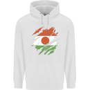 Torn Niger Flag Nigerien Day Football Mens 80% Cotton Hoodie White