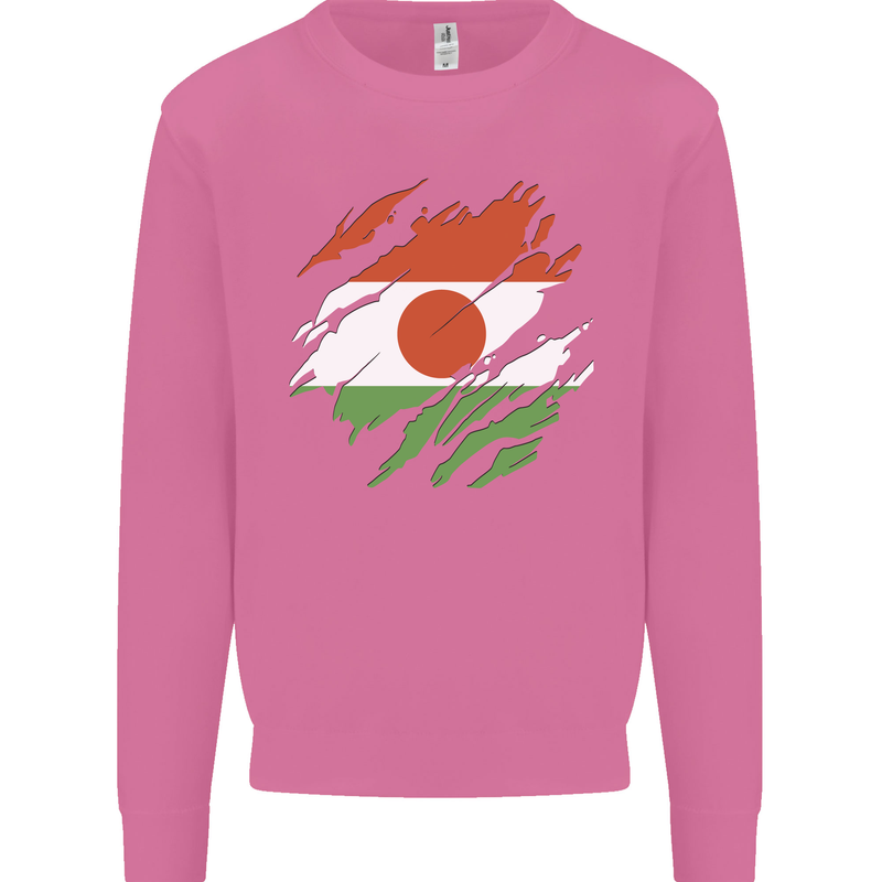 Torn Niger Flag Nigerien Day Football Mens Sweatshirt Jumper Azalea