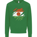Torn Niger Flag Nigerien Day Football Mens Sweatshirt Jumper Irish Green