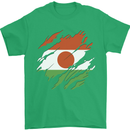 Torn Niger Flag Nigerien Day Football Mens T-Shirt 100% Cotton Irish Green