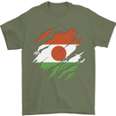 Torn Niger Flag Nigerien Day Football Mens T-Shirt 100% Cotton Military Green