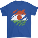Torn Niger Flag Nigerien Day Football Mens T-Shirt 100% Cotton Royal Blue