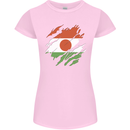 Torn Niger Flag Nigerien Day Football Womens Petite Cut T-Shirt Light Pink