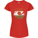 Torn Niger Flag Nigerien Day Football Womens Petite Cut T-Shirt Red