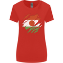 Torn Niger Flag Nigerien Day Football Womens Wider Cut T-Shirt Red