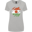 Torn Niger Flag Nigerien Day Football Womens Wider Cut T-Shirt Sports Grey
