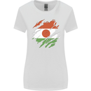 Torn Niger Flag Nigerien Day Football Womens Wider Cut T-Shirt White