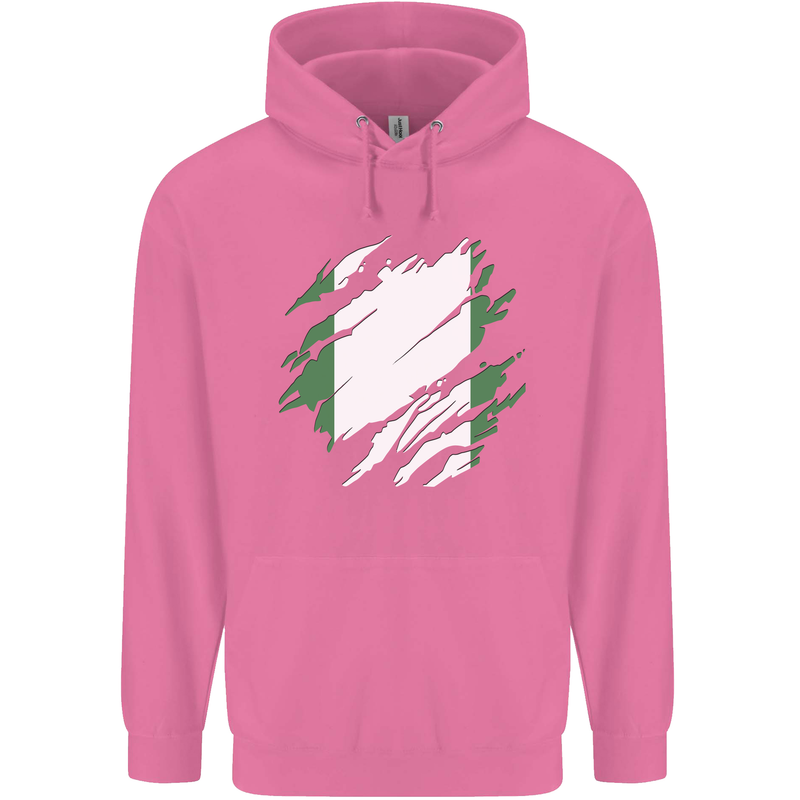 Torn Nigeria Flag Nigerian Day Football Childrens Kids Hoodie Azalea