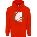 Torn Nigeria Flag Nigerian Day Football Childrens Kids Hoodie Bright Red