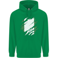 Torn Nigeria Flag Nigerian Day Football Childrens Kids Hoodie Irish Green