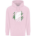 Torn Nigeria Flag Nigerian Day Football Childrens Kids Hoodie Light Pink
