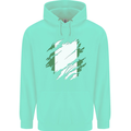 Torn Nigeria Flag Nigerian Day Football Childrens Kids Hoodie Peppermint