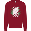 Torn Nigeria Flag Nigerian Day Football Kids Sweatshirt Jumper Red