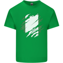 Torn Nigeria Flag Nigerian Day Football Kids T-Shirt Childrens Irish Green