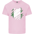 Torn Nigeria Flag Nigerian Day Football Kids T-Shirt Childrens Light Pink